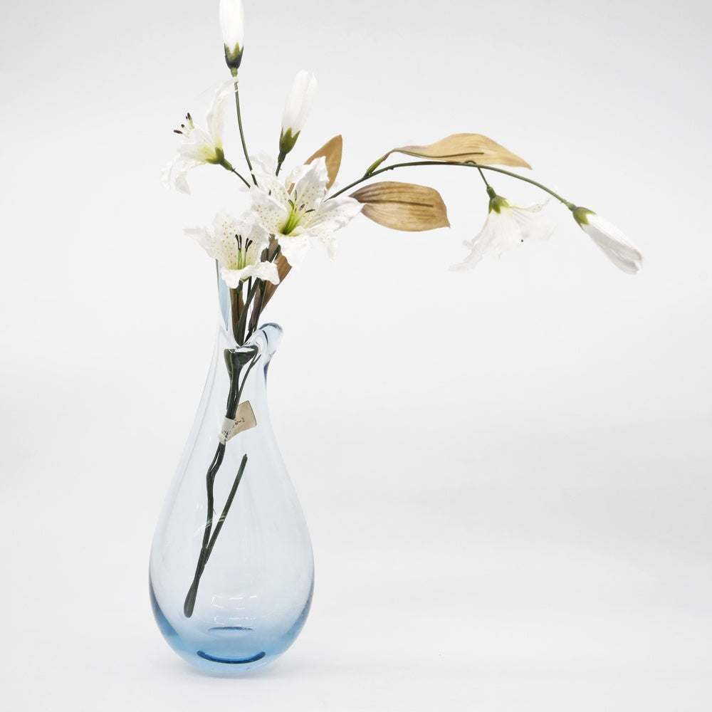 ホルムガード Holmegaard Naebvase ガラス フラワーベース 一輪挿し H24cm ペル・ルッケン Per Lutken ハンドメイド デンマーク ビンテージ ●