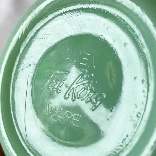 ファイヤーキング FIRE KING チョコレートマグ ジェダイ JADE-ITE Cハンドル ミルクガラス 1952~55年 USビンテージ アンカーホッキング B ◇