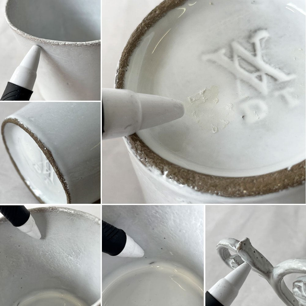 アスティエ・ド・ヴィラット Astier de Villatte エミリー EMILIE コーヒーカップ W15 D7.5 H8 cm フランス 雑貨 ◇