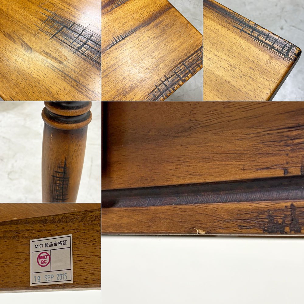 ビンテージスタイル Vintage Style パイン材 コンソールテーブル デスク カウンターデスク 1ドロワー W120×D45×H90cm カントリースタイル ●