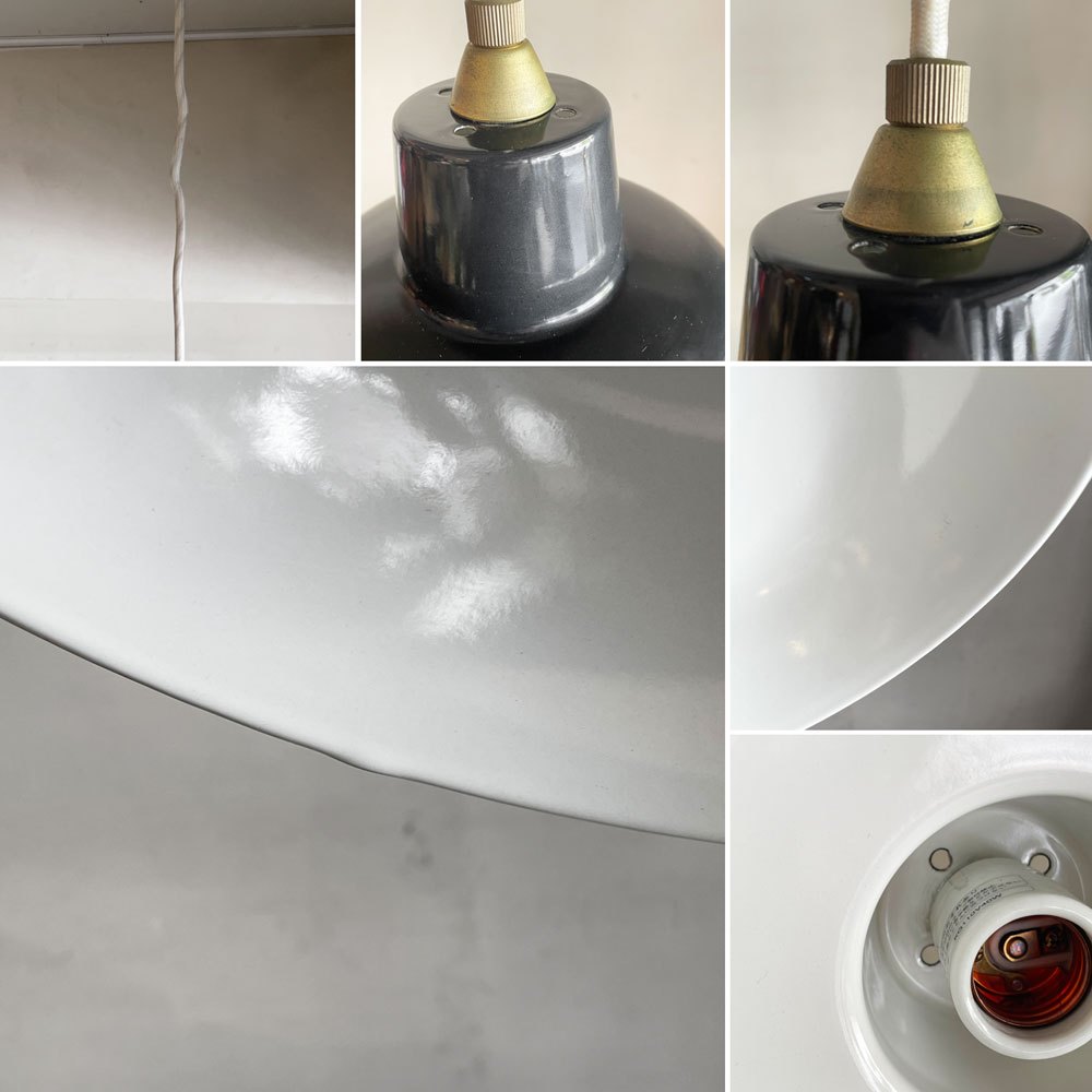 イデー IDEE ホーロー ペンダントライト PORCELAIN ENAMELED IRON 琺瑯 ブラック インダストリアルデザイン ■