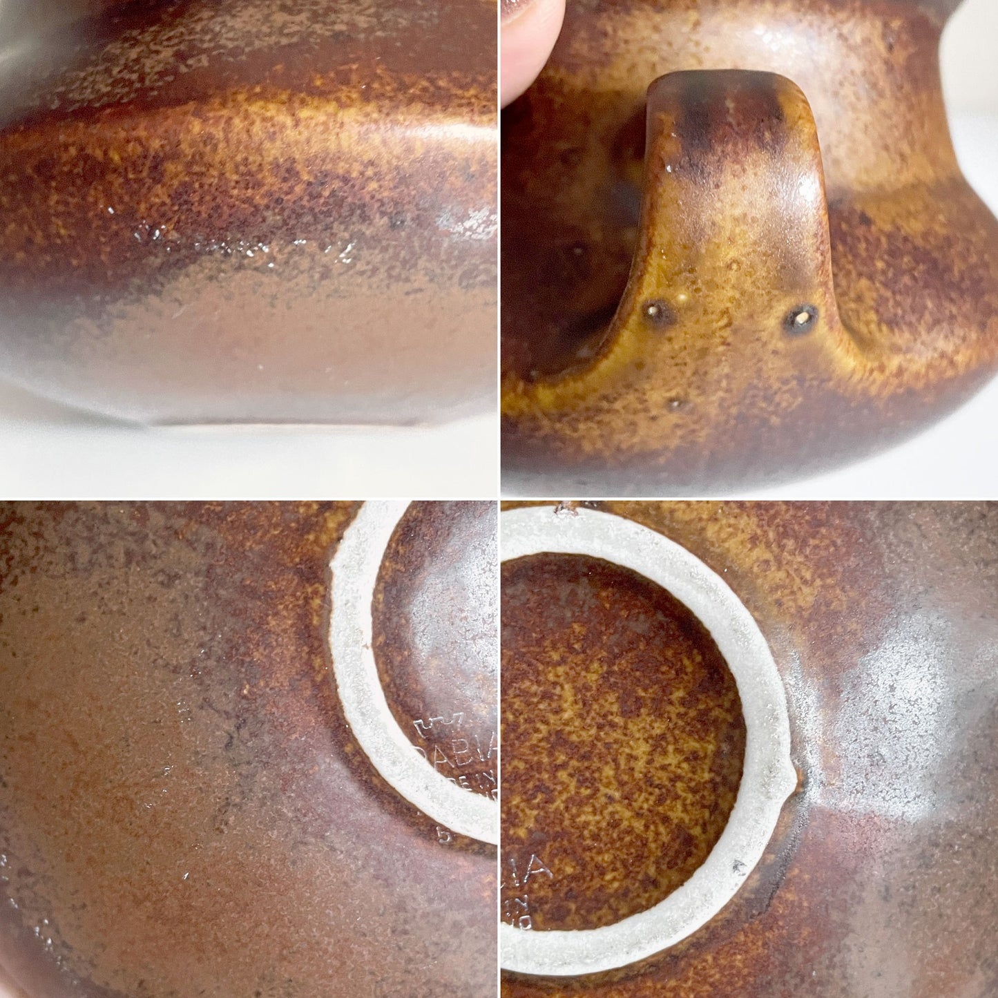 アラビア ARABIA ルスカ RUSKA フラワーポット プランターカバー 花器 スープボウル 把手付き H8cm ウラ・プロコッペ フィンランド 北欧ビンテージ ■