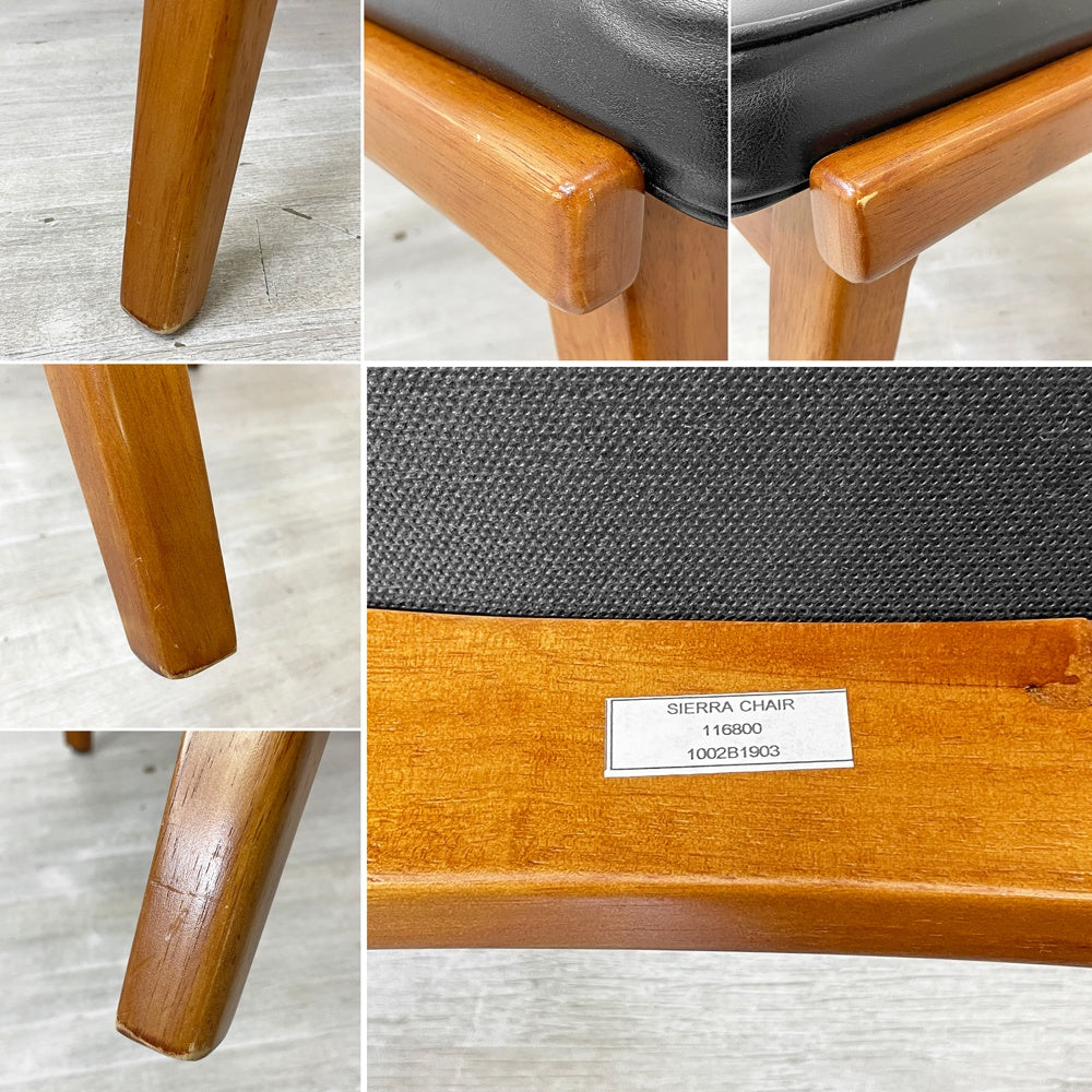 アクメファニチャー ACME Furniture シエラチェア SIERRA CHAIR ダイニングチェア ラバーウッド ビニールレザーシート ブラック USビンテージスタイル ●