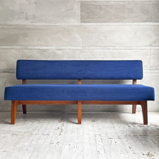 イデー IDEE ソリッドベンチ SOLID BENCH ソファ 2人掛けソファ 長椅子 W150cm ネイビーカラー アッシュ材フレーム アントンブラウン 参考価格¥199,900- ♪