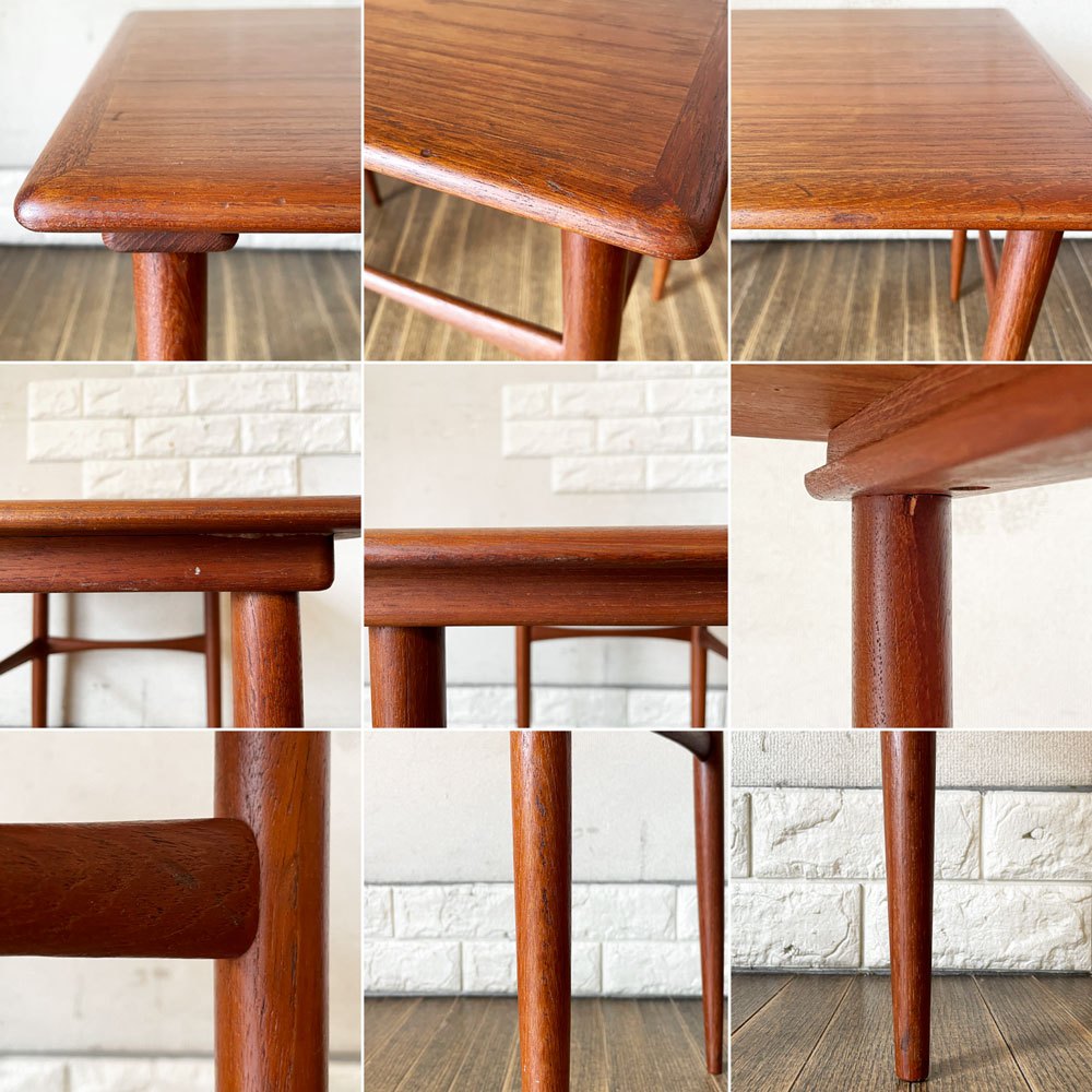 スコブマント&アンダーセン Skovmand & Andersen チーク材 ネストテーブル 3連 W58/46/34.5cm カイ・クリスチャンセン デンマーク 北欧ビンテージ ◎