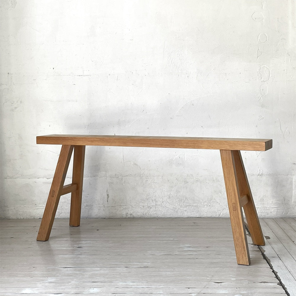 無印良品 MUJI 無垢材ベンチ オーク材 大サイズ W100cm 廃盤 ☆ | 中古 