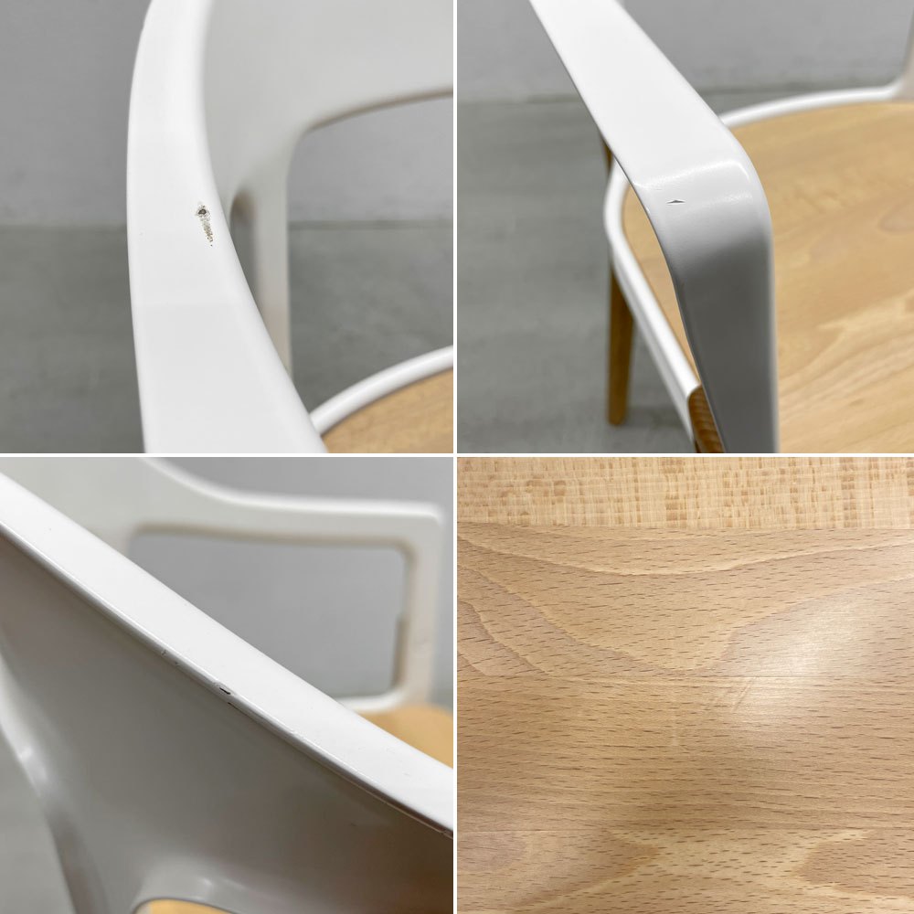 マジス MAGIS スティールウッドチェア Steelwood Chair ホワイト&ビーチ アームチェア ロナン & エルワン・ブルレック イタリア A 〓