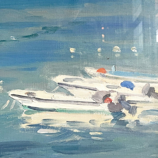 宮本裕之 葉山の海 油彩 F8号 風景絵 油彩画 油絵 絵画 日本画 アート 額装品 ■