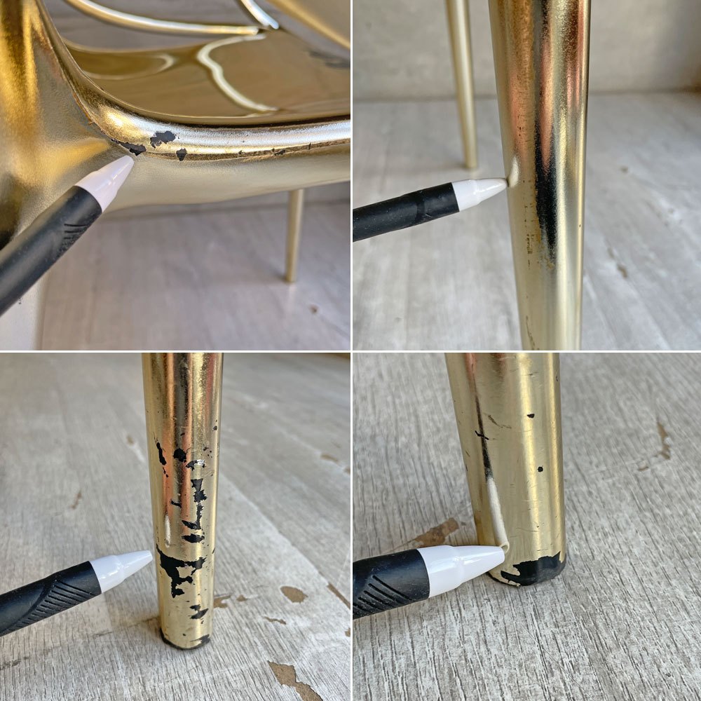 カルテル Kartell マスターズ メタリック Masters Metallic ゴールド アームチェア フィリップ・スタルク 定価¥104,800- B ♪