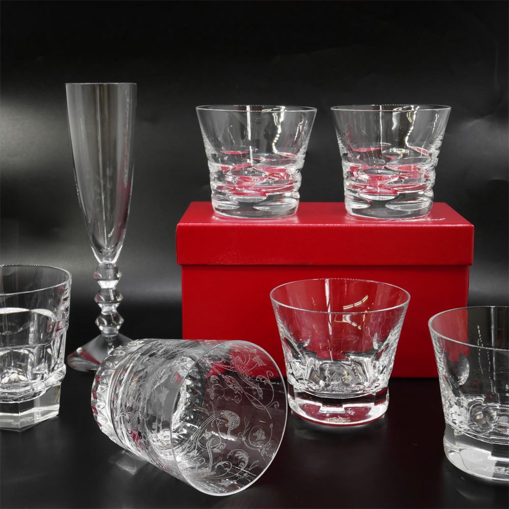 バカラ Baccarat アビス Abysse タンブラー クリスタルガラス フランス 定価35,200円 美品 ●