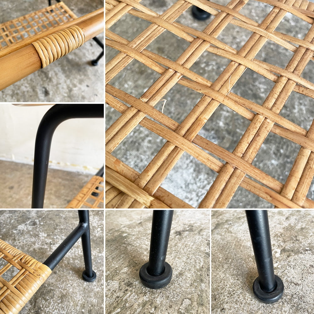 クラッシュゲート CRASH GATE オアシス OASIS イブラ センターテーブル ラタン モザイクガラス w71cm 関家具 展示品 ■