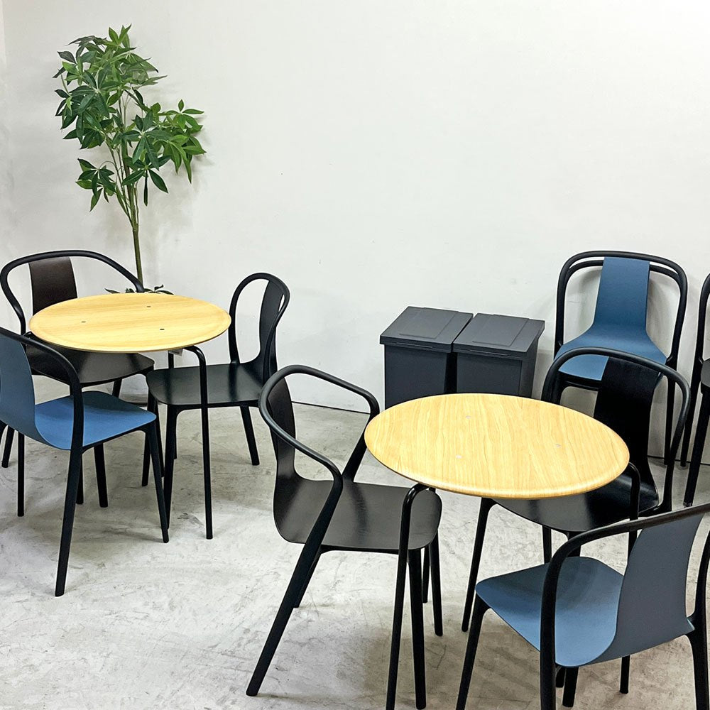 ヴィトラ Vitra ベルヴィルチェア Belleville Chair アームレスチェア ダイニングチェア スタッキングチェア アッシュ材 ブラック ロナン & エルワン・ブルレック D ●