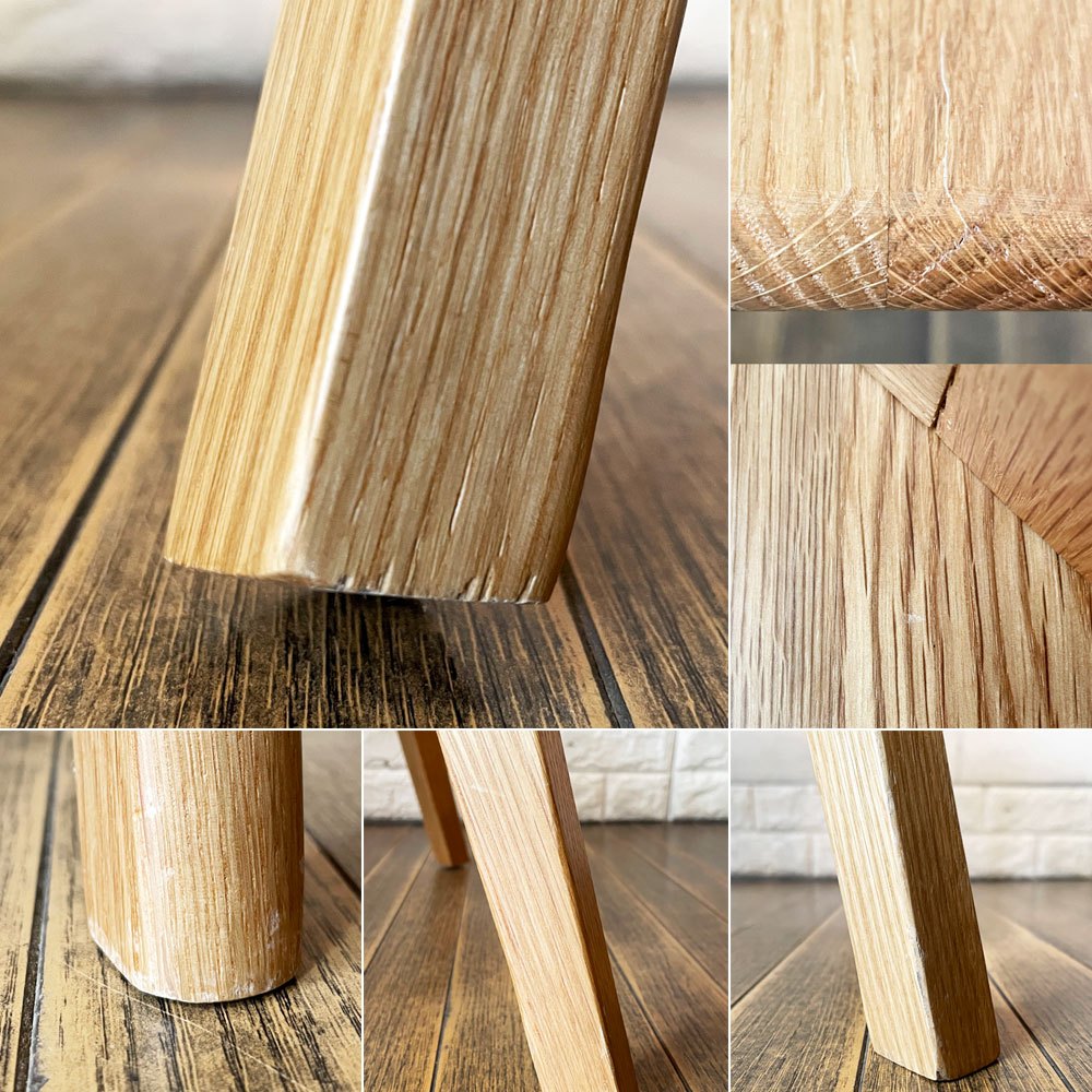リセノ Re:CENO リバー RIVER Dining Chair ダイニングチェア オーク無垢材 ウレタン塗装 ナチュラルデザイン 定価¥19,900- A ◎