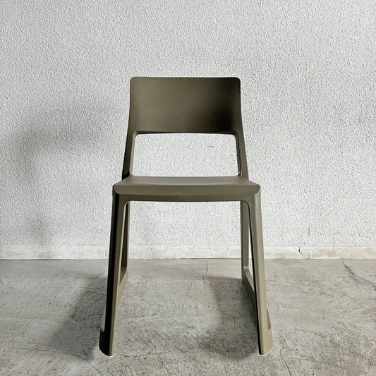 ヴィトラ Vitra ティプトン Tip Ton ワークチェア ダイニングチェア デスクチェア オリーブ スタッキング チルト機能 現行定価¥47,300- 未使用保管品 B 〓