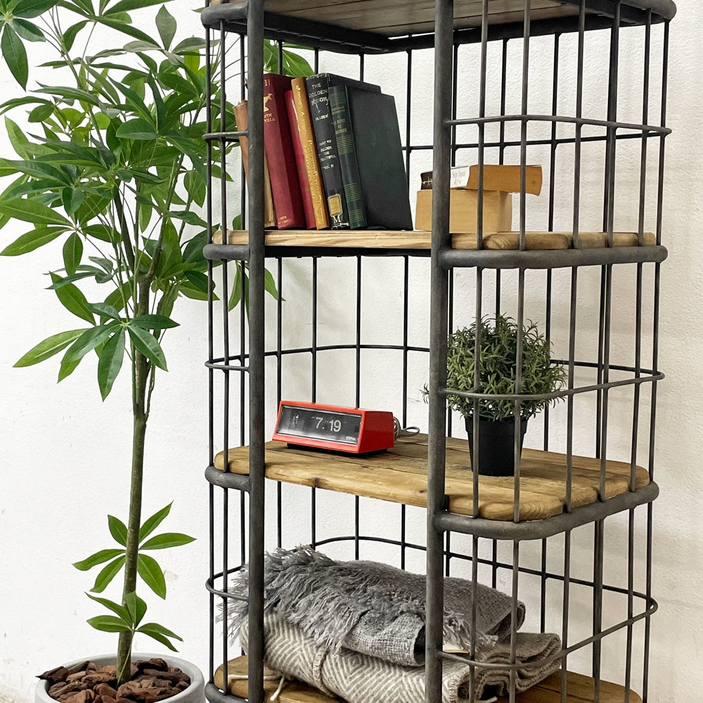 クラッシュゲート CRASH GATE ノットアンティークス Knotantiques マランラック600 MALAN RACK 600 5段シェルフ 杉古材×スチール ●