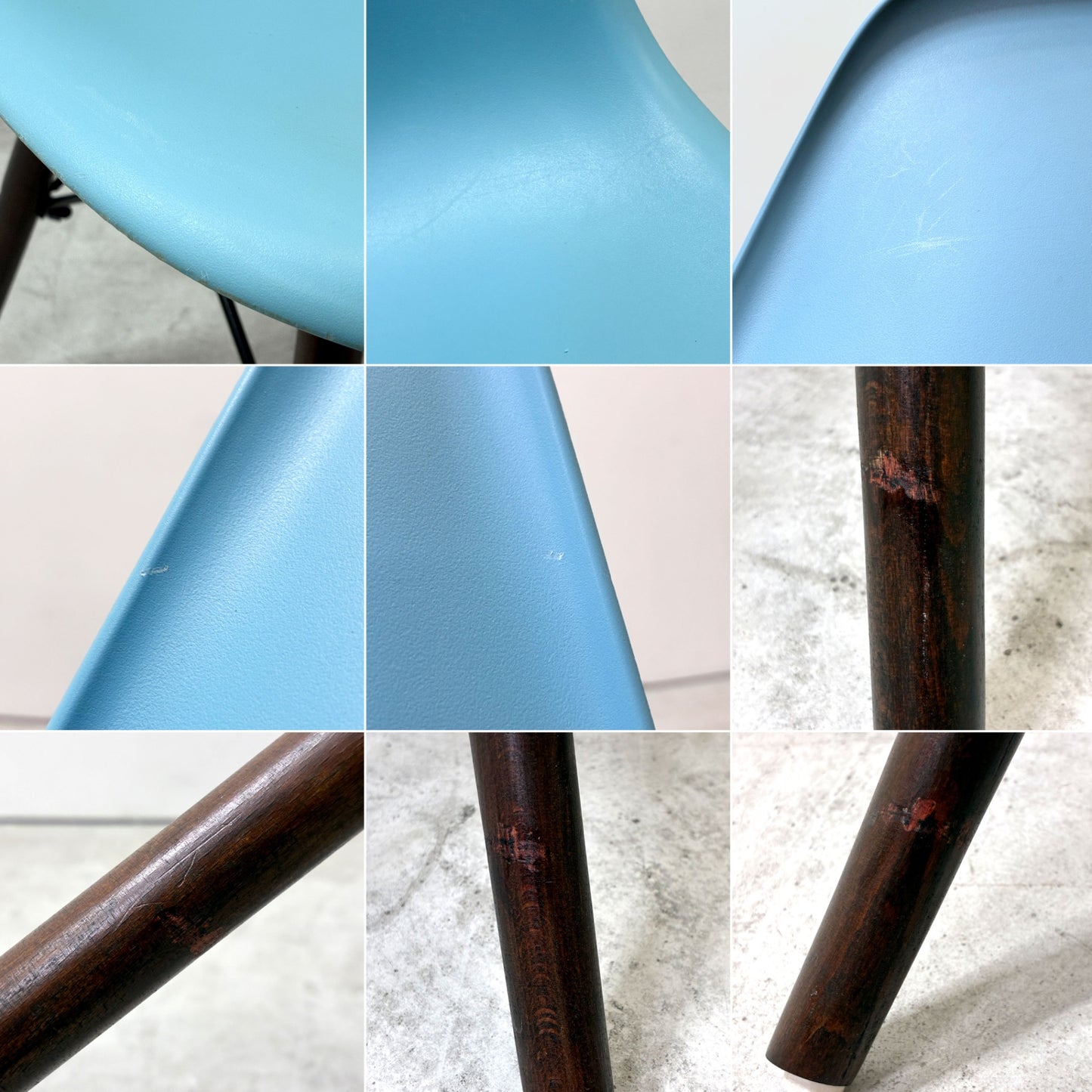 ヴィトラ Vitra サイドシェルチェア ペールブルー ドゥエルレッグ ポリプロピレン C&R イームズ ミッドセンチュリーモダン ●