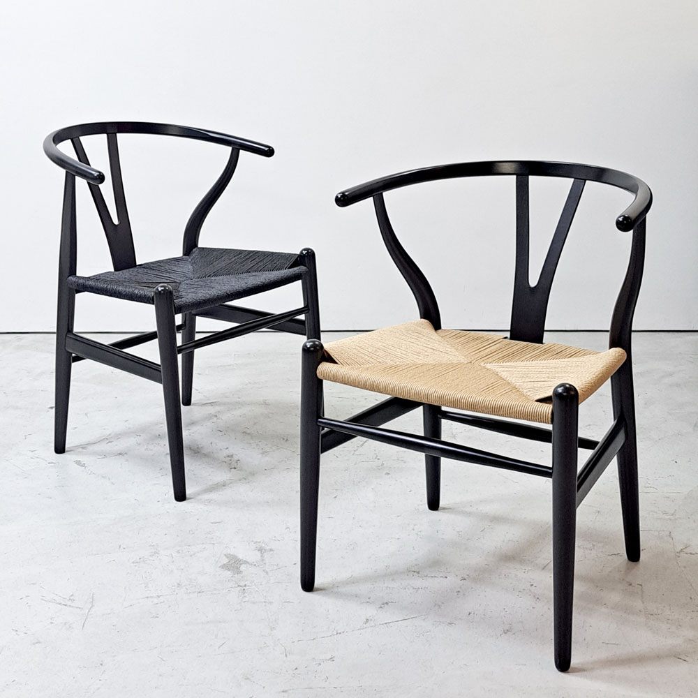 カールハンセン&サン Carl Hansen&Son CH24 Yチェア ブラックラッカー × ナチュラルペーパーコード ビーチ材 ハンス J. ウェグナー 北欧 デンマーク フルリペア品 ●