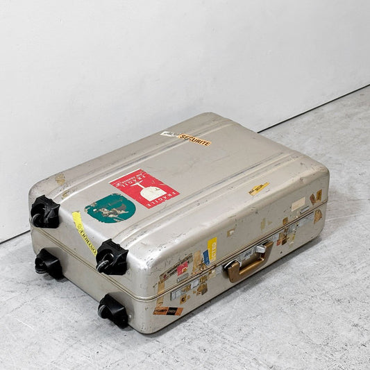 ゼロハリバートン ZERO HALLIBURTON 4輪 アルミニウム スーツケース トランク ダイヤルロック式 ビンテージ 現状品 ●
