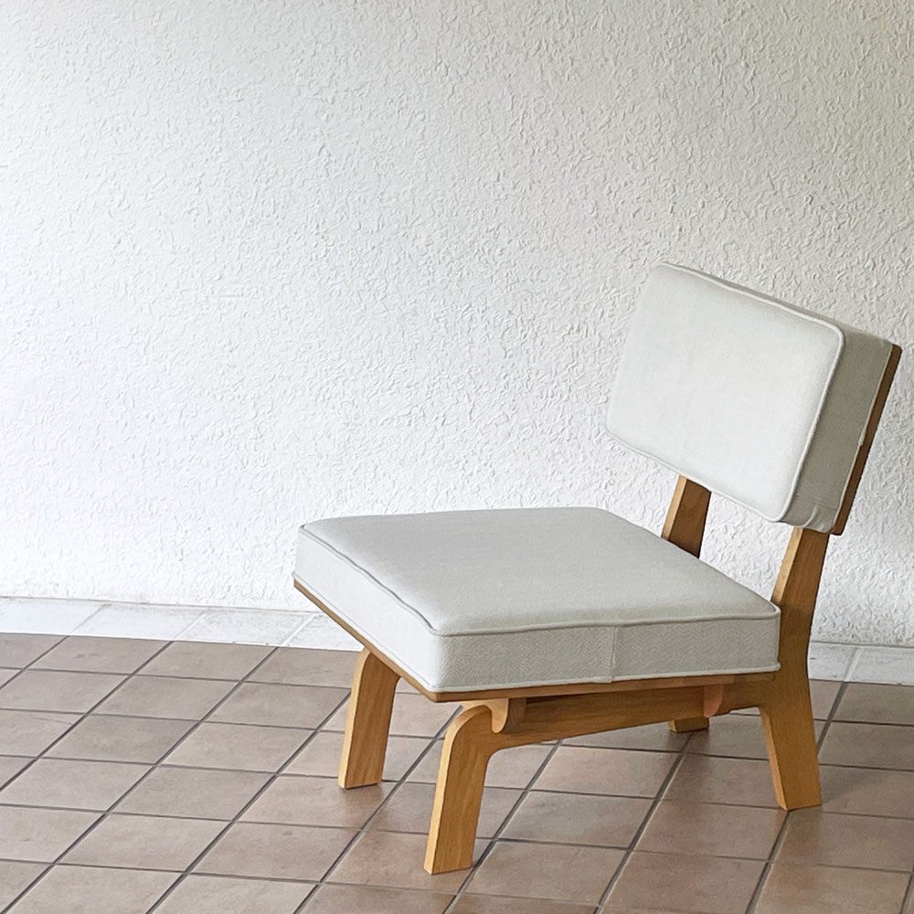 グラフ×相合家具 graf×SOGOKAGU サブロクソファ ソリッドW 3/6 SOFA/SOLID S 1シーターソファ ラウンジチェア ライトグレー オーク材 ◇