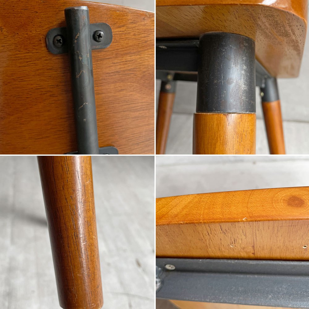 アクメファニチャー ACME Furniture ストランド チェア STRAND CHAIR ダイニングチェア 無垢材 アイアン ブラックペイント 板座 座繰り B ♪