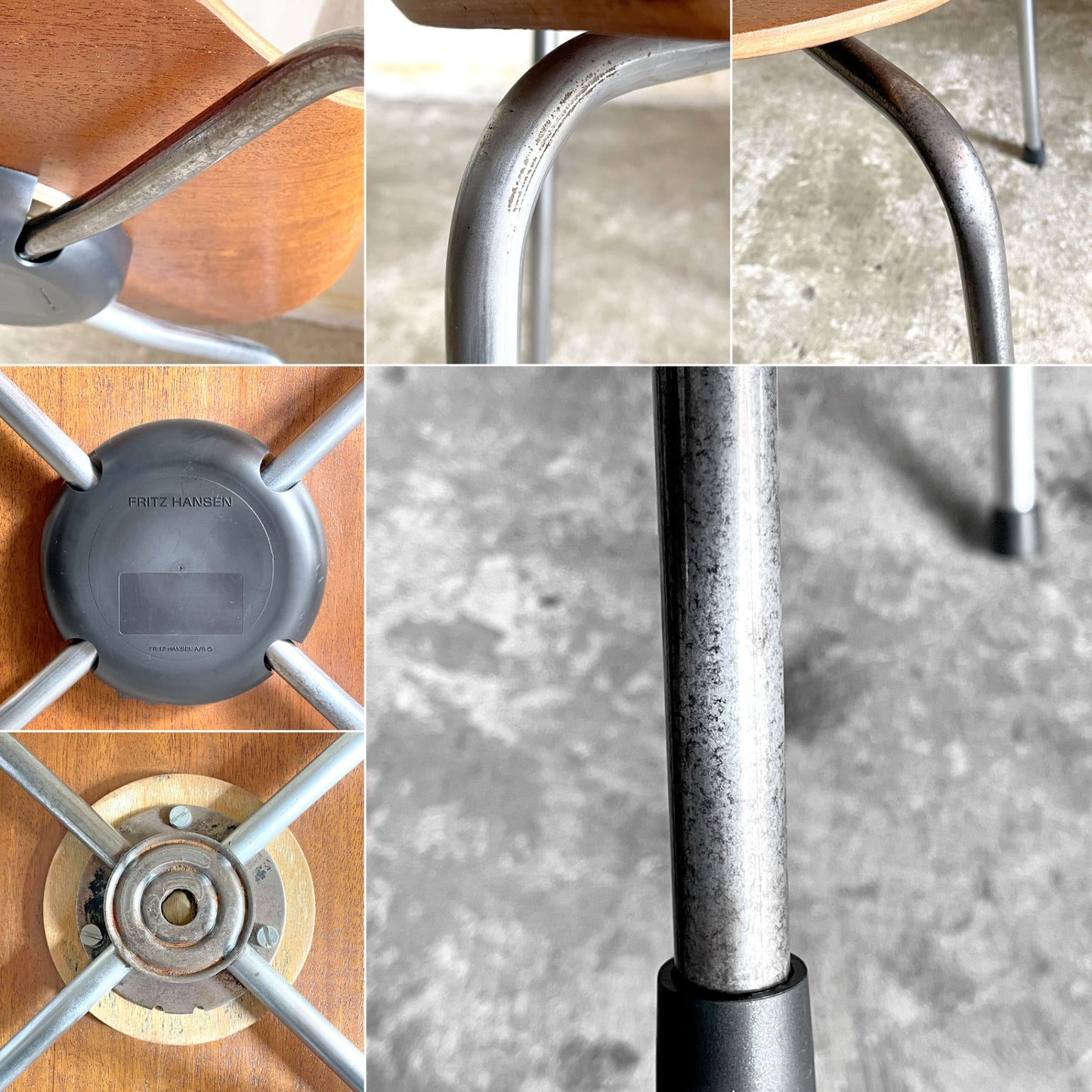 フリッツハンセン Fritz Hansen FH3123 Tチェア T Chair Kids キッズチェア チーク材 アルネ・ヤコブセン ビンテージ ■