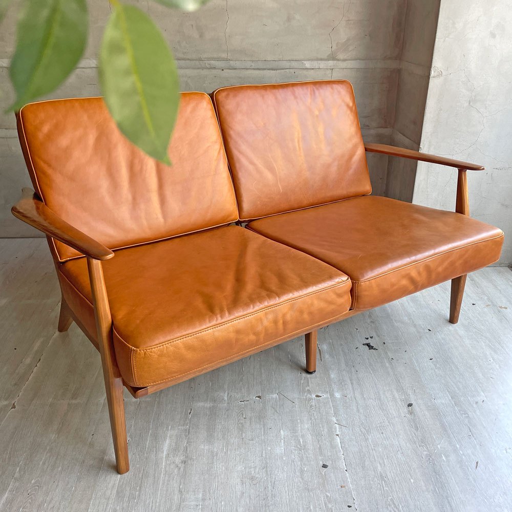 アクメファニチャー ACME Furniture デルマー DELMAR 2シーターソファ 本革 カウハイドレザー アッシュ材 廃番 定価¥221,000- ♪
