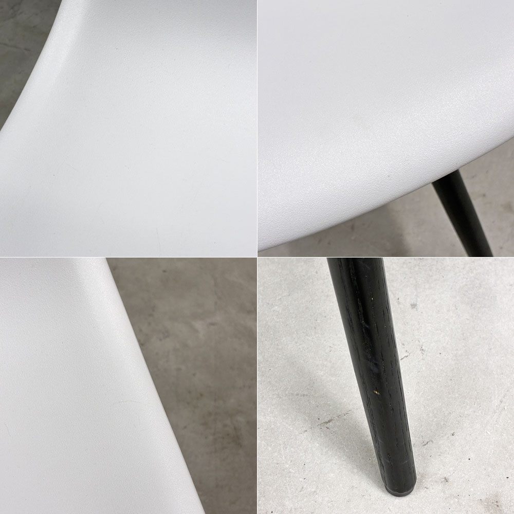 ハーマンミラー HermanMiller サイドシェルチェア ドゥエルレッグ DSW アルパイン × エボニー ポリプロピレン製 イームズ ミッドセンチュリー B ◎