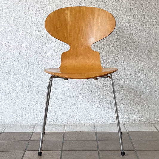 フリッツハンセン Fritz Hansen アントチェア 4本脚 ナチュラルビーチ ラッカー アルネ・ヤコブセン 北欧家具 C ◇