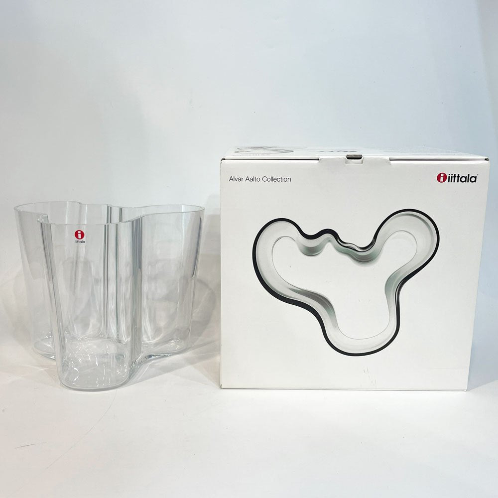 イッタラ iittala アルヴァ・アアルトコレクション ベース Alvar Aalto Collection Vase H160mm クリア 花瓶 北欧雑貨 箱付 定価 ¥33,000- ★