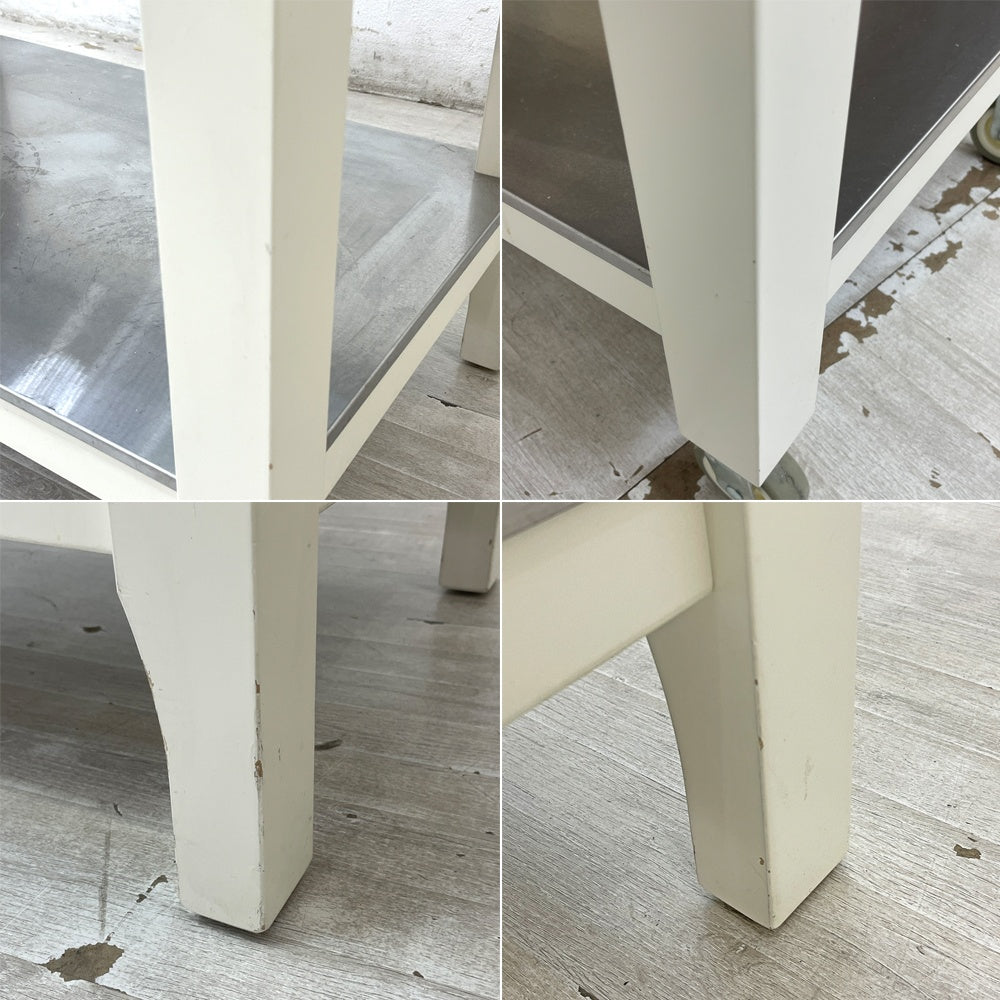 イケア IKEA STENSTORP アイランドキッチン キッチンワゴン カウンター キャスター トローリー 作業台 オーク無垢材 ステンレス棚 ●