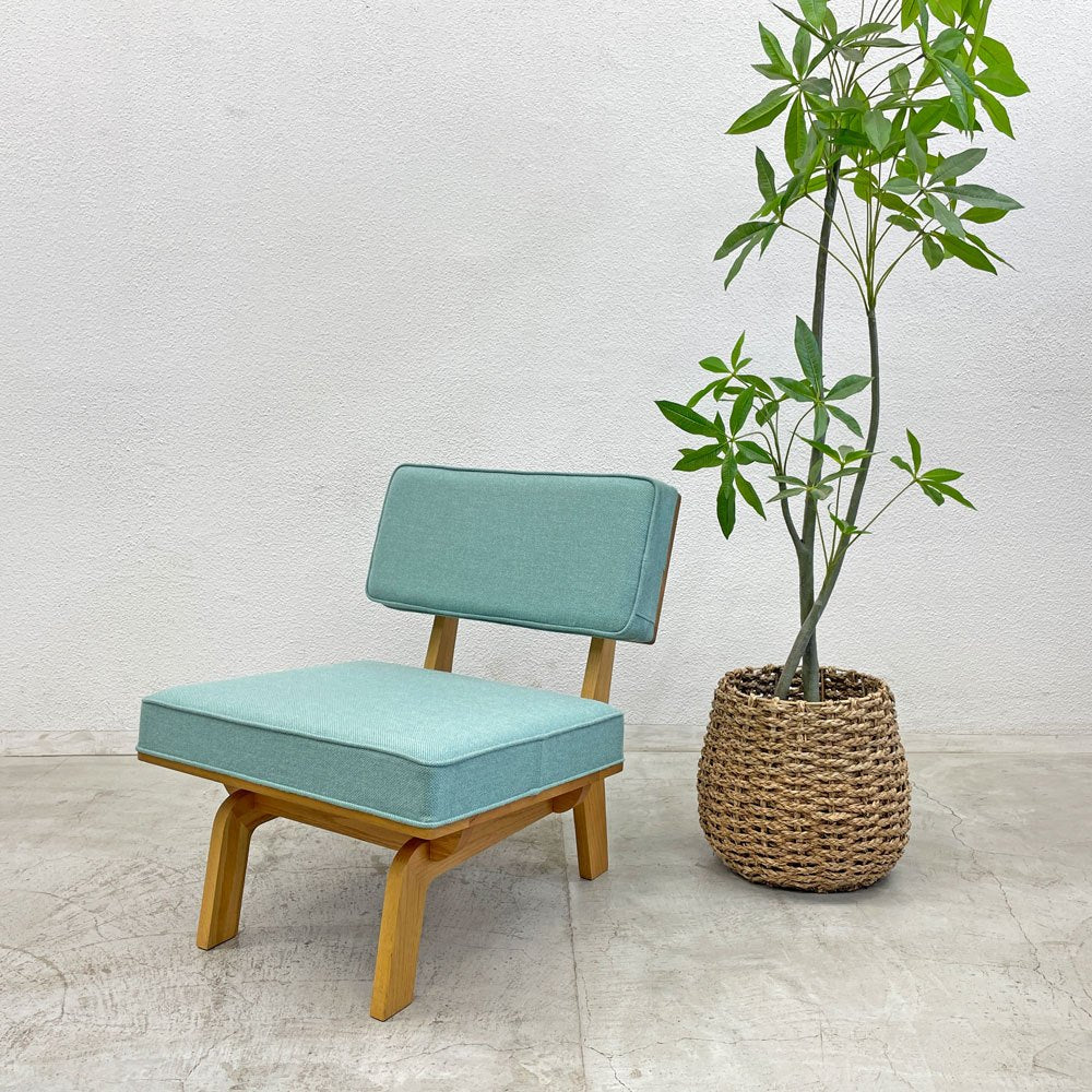 グラフ×相合家具 graf×SOGOKAGU サブロクソファ ソリッドW 3/6 SOFA/SOLID W 1シーターソファ ラウンジチェア ポルトエアーブルー オーク材 〓