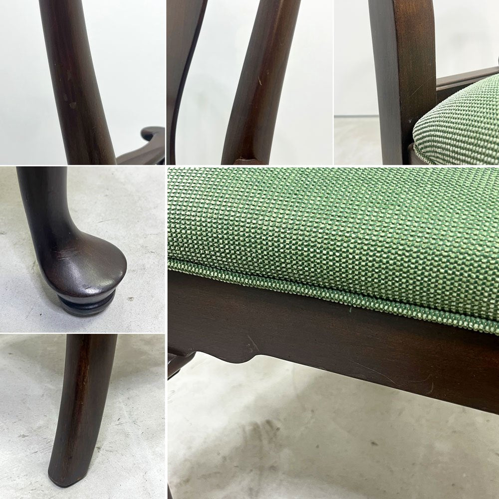 イーセンアーレン ETHAN ALLEN クイーンアンスタイル アームチェア ダイニングチェア ビンテージ Vintage クラシカルデザイン ●