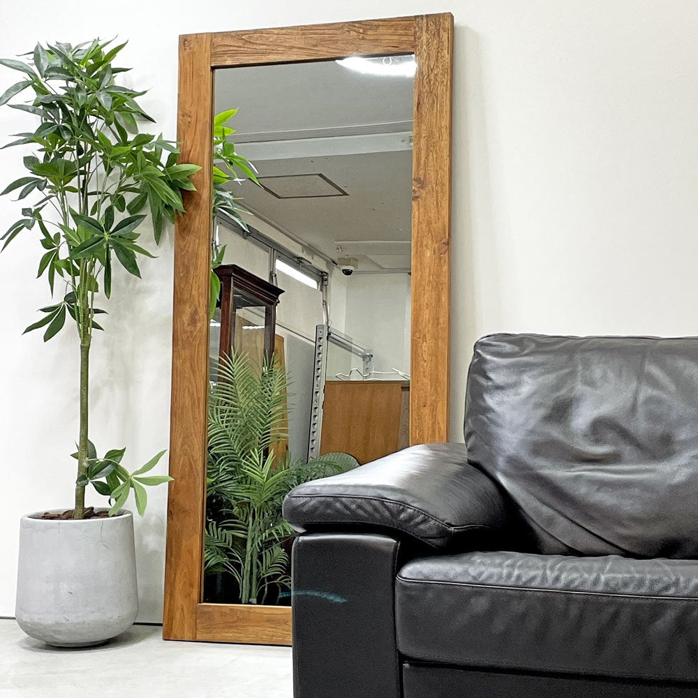 アデペシュ a.depeche オールドチークミラー old teak mirror ウォールミラー 姿見 Lサイズ 定価 ¥85,800- ●