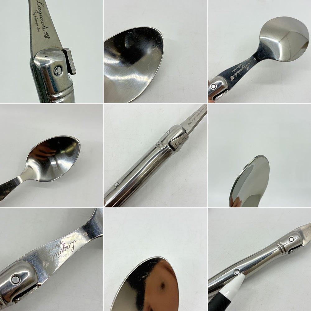 ラギオール LAGUIOLE カトラリーセット ナイフ & フォーク & スプーン & ティースプーン 16点 セット ステンレス製 モダンデザイン ●