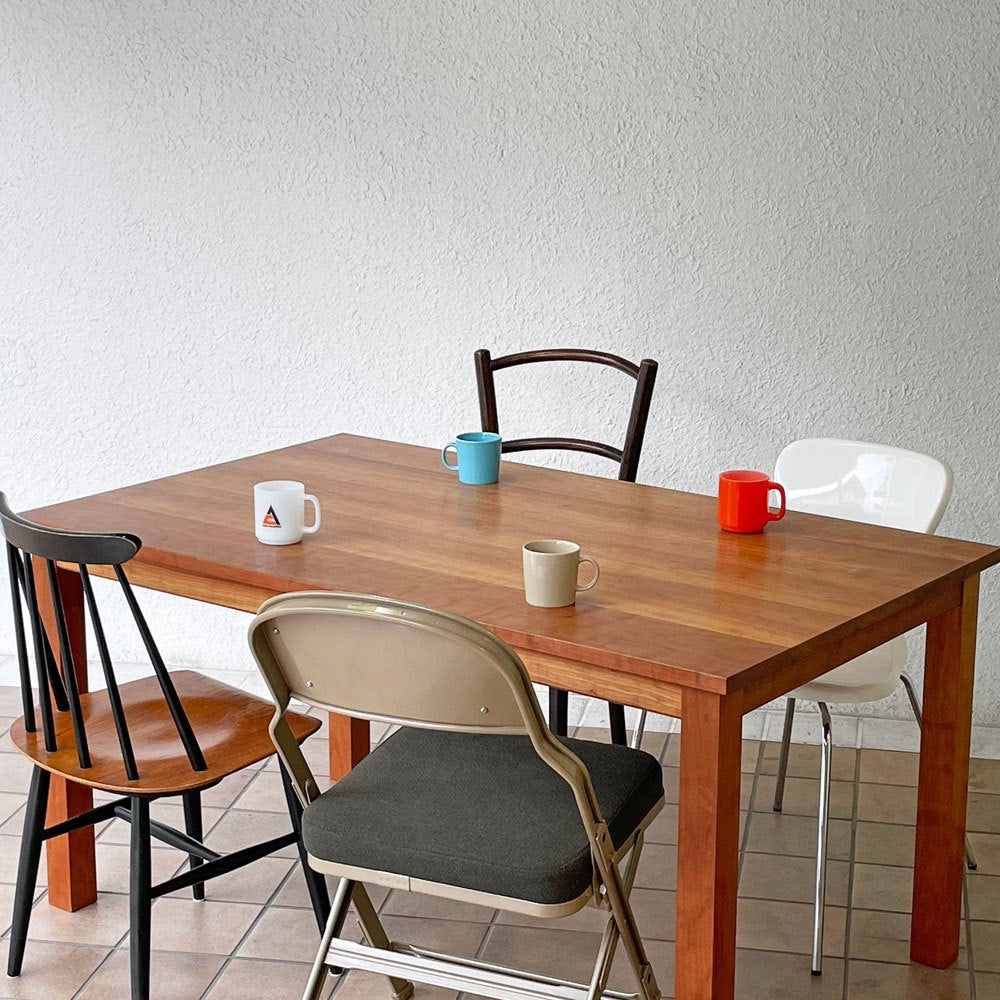 ウッドユウライクカンパニー WOOD YOU LIKE COMPANY ベイシック BASIC 30t Ⅰ型 ダイニングテーブル チェリー無垢材 W140cm カスタマイズサイズ ◇