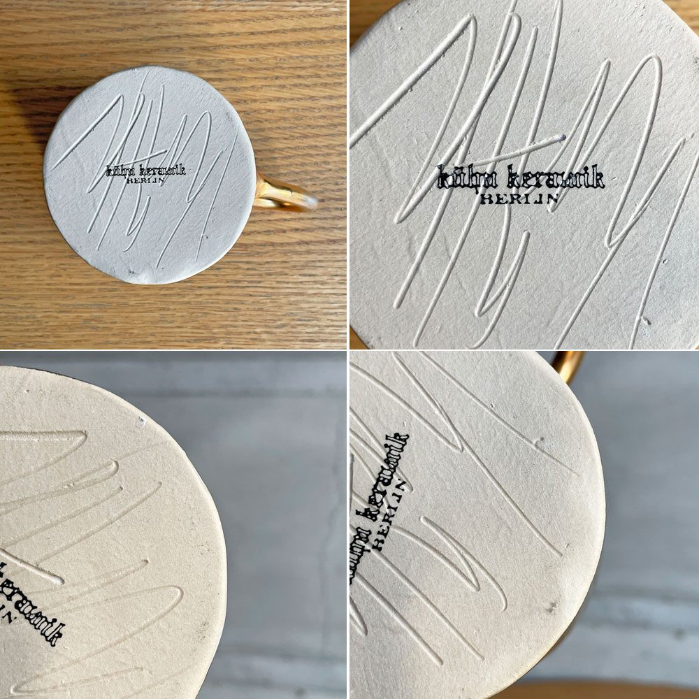クーンケラミック Kuhn Keramik スカル 髑髏 コーヒーカップ マグカップ ALICE medium coffee cup ゴールドコーティング 金メッキ ドイツ 希少 ♪