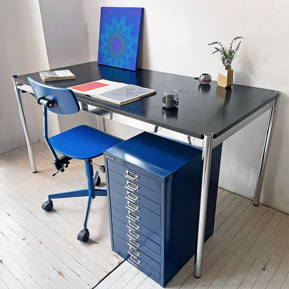 ビスレー BISLEY ベーシック BASICシリーズ A3キャビネット BA3/10 10段 デスクキャビネット ブルー オフィス家具 英国 ★