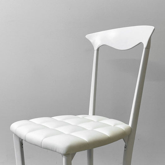 ファセム Fasem チャーム Charme ダイニングチェア アルミ レザー 本革 ホワイト クラシカル モダン イタリア ●