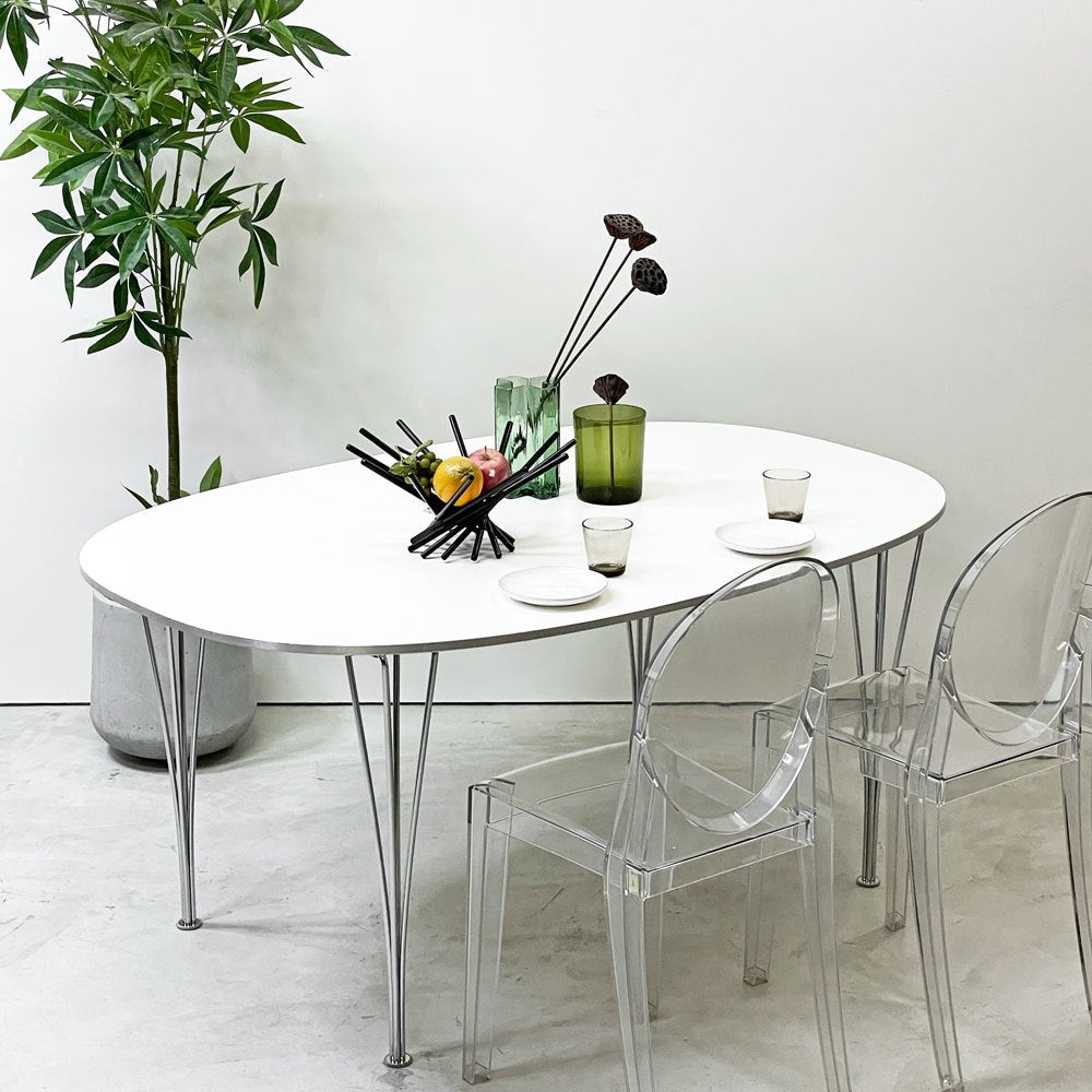 フリッツハンセン Fritz Hansen Bテーブル スーパー楕円テーブル ダイニングテーブル ピート・ハイン ブルーノ・マットソン アルネ・ヤコブセン デンマーク 北欧家具 ●