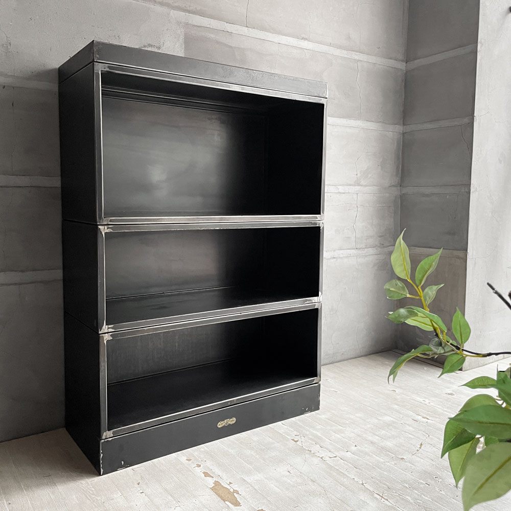 ジャーナルスタンダードファニチャー journal standard Furniture クリスティー CHRYSTIE スタッキングキャビネット3段 アイアン OPEN MODULE Sサイズ 2個 / Lサイズ 1個 + TOP&BOTTOM 合計定価¥112,200- ♪