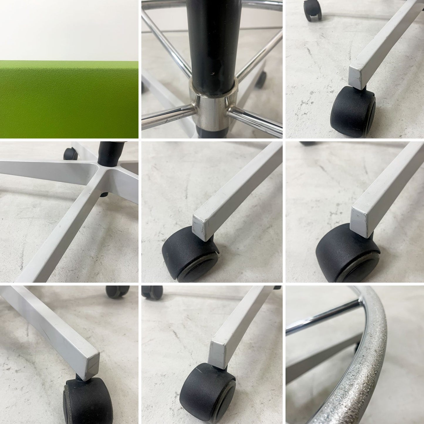 ヴィトラ Vitra ゼロフォー カウンター 04 Counter オフィスチェア ハイチェア カウンターチェア グリーン アーム カーペット用キャスター マールテン・ヴァン・セーヴェレン 廃番カラー ●