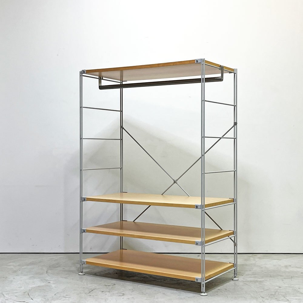 無印良品 MUJI スチールユニットシェルフ 木製棚板 ワイド・中 W86 4段