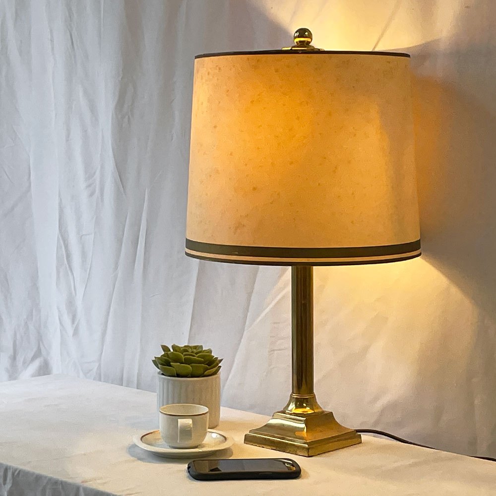 ヨーロピアンビンテージ European Vintage テーブルランプ テーブルライト ペーパーシェード 2灯 West Germany 旧西ドイツ ◇