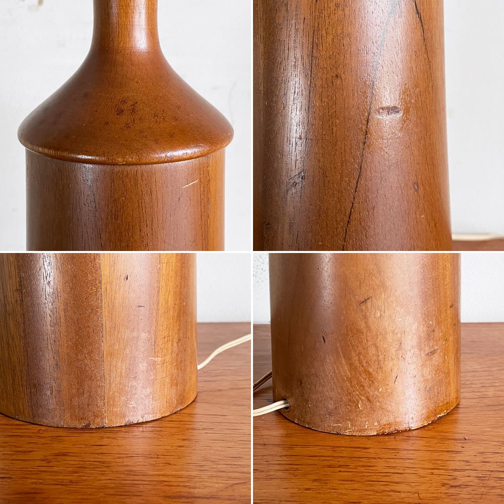 USビンテージ US vintage テーブルランプ デスクライト グラスファイバー グリーン ウォールナット無垢材 ミッドセンチュリー ■