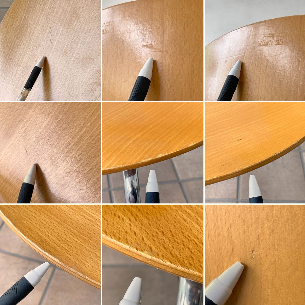フリッツハンセン Fritz Hansen アントチェア 4本脚 ナチュラルビーチ ラッカー アルネ・ヤコブセン 北欧家具 B ◇