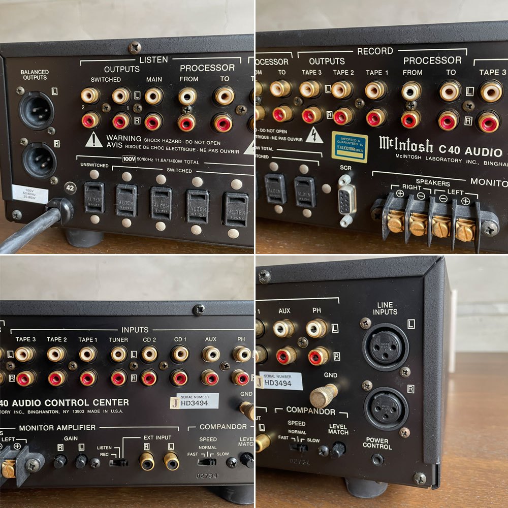 マッキントッシュ McIntosh C40 プリアンプ コントロールアンプ コントロールセンター オーディオ 名機 正規輸入品 ♪