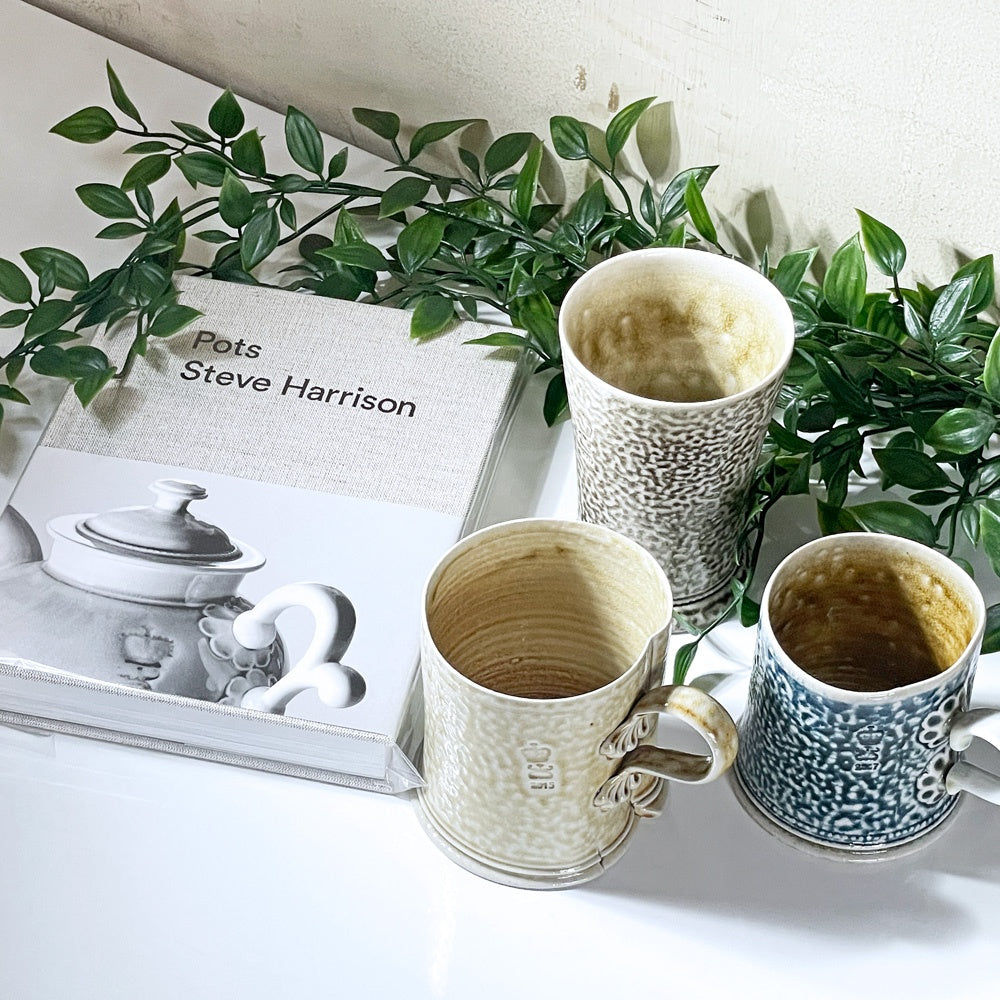 スティーブ・ハリソン Steve Harrison マグカップ ベージュ系 ソルトグレーズ ARTS&SCIENCE取扱 2015年 希少 現代作家 ■