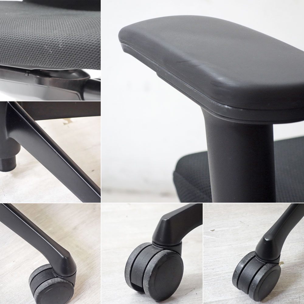 オカムラ okamura コーラル Choral オフィスチェア デスクチェア エクストラハイバック 可動ヘッドレスト ランバーサポート ブラック ●