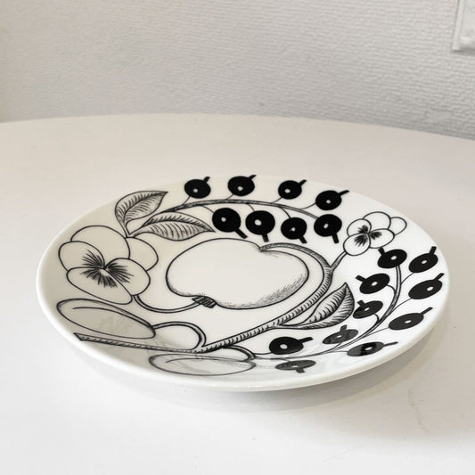 アラビア ARABIA パラティッシ PARATIISI ブラック プレート 16.5cm 旧ロゴ 北欧食器 B ◎