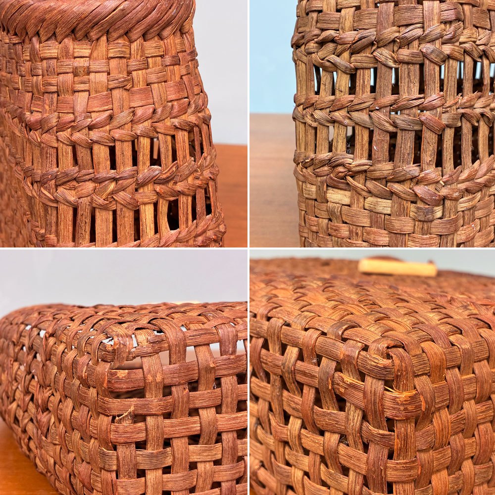 かごや 山葡萄 かごバック トートバック 鞄 バスケット 天然素材 40×42cm ◎